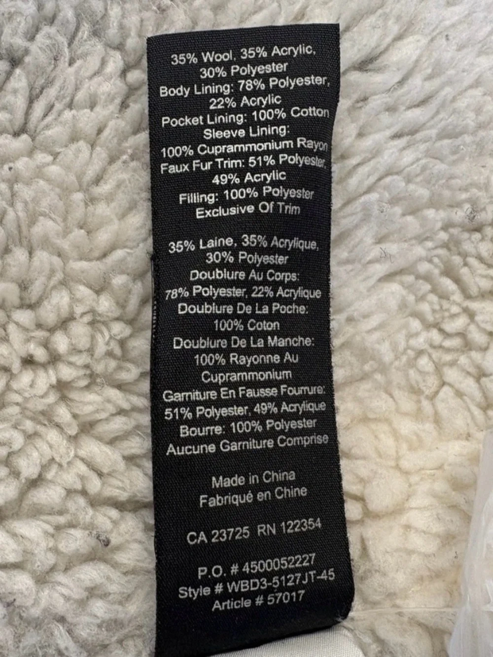 TNA Women's Charcoal Hooded Pea Coat Grey Wool Sherpa Lining Sz. M - Picture 9 of 9